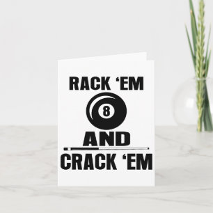 Grappig Rack EM en Crack EM Biljart Pool Biljart Kaart