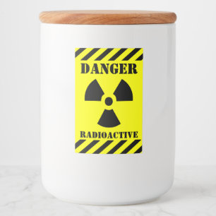 Grappig RADIOACTIEF symbool Halloween Voedselcontainer Etiket