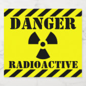 Grappig RADIOACTIEF Symbool Waarschuwing Label Hal Bier Etiket (Enkel label)