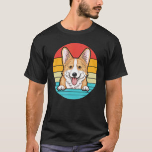 Grappig Realistisch Corgi Hond Liefhebber Portret T-shirt