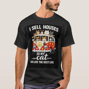 Grappig Realtor Kat T-shirt – Ik verkoop huizen zo