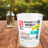 Grappig recept whiskey aangepaste waarschuwing shot glas