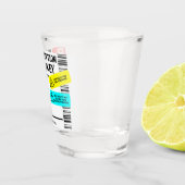 Grappig recept whiskey aangepaste waarschuwing shot glas (Rechts)