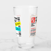 Grappig recept whiskey aangepaste waarschuwingslab glas (Links)