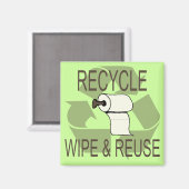 Grappig Recyclen magneet (Voorkant / Achterkant)