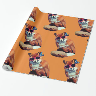 Grappig Red Fox Art inpakpapier