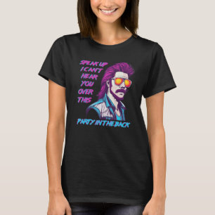 Grappig Redneck Mulle, 80's Retro Vaporwave Mullet T-shirt