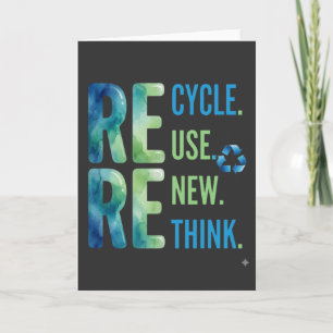 grappig Reduceer Hergebruik Recycling Milieuvriend Kaart