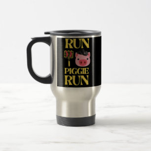grappig reismicrofoon "RUN PIGGIE" Reisbeker