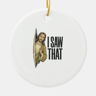 Grappig Religieus Ik Zag Dat Vintage Keramisch Ornament