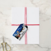 Grappig rendier dat gluurd Kerstmeme Cadeaulabel (Met Touw)