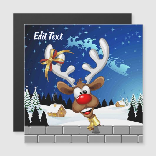 Grappig rendier dat gluurd Kerstmis meme (Voorkant / Achterkant)