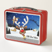 Grappig rendier gluurt Kerstmis meme (Voorkant)