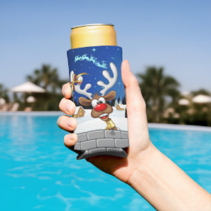 Grappig rendier gluurt Kerstmis meme