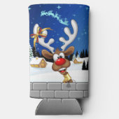 Grappig rendier gluurt Kerstmis meme (Achterkant)