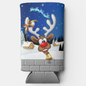 Grappig rendier gluurt Kerstmis meme (Voorkant)
