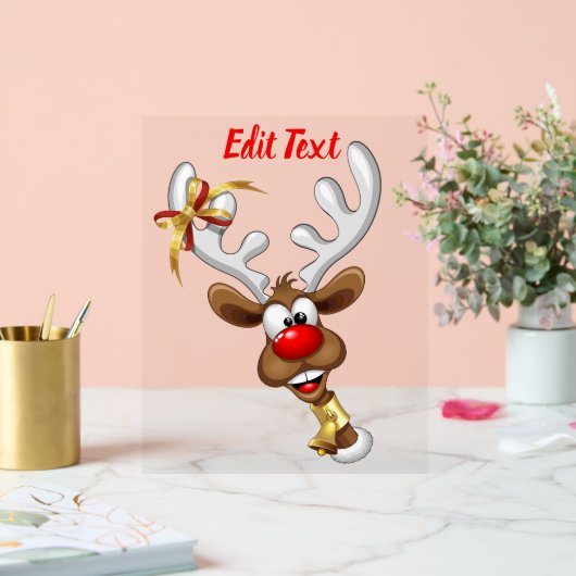 Grappig rendier gluurt Kerstmis meme Acryl Bord (Huwelijk)