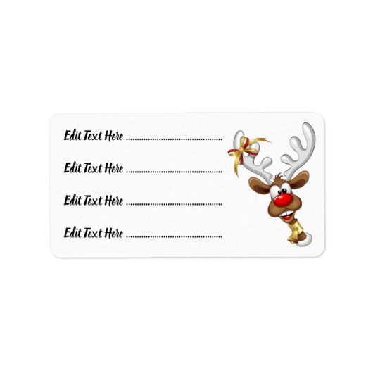 Grappig rendier gluurt Kerstmis meme Etiket (Voorkant)
