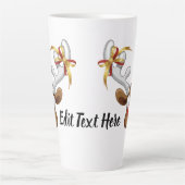 Grappig rendier gluurt Kerstmis meme Latte Mok (Voorkant)