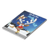 Grappig rendier gluurt Kerstmis meme Notitieblok (Gedraaid)