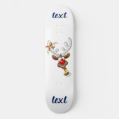 Grappig rendier gluurt Kerstmis meme Skateboard (Voorkant)