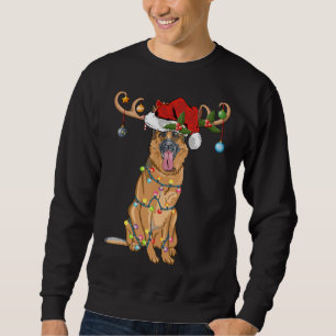 Grappig rendier Santa Hat Duitse Herder Kerstmis Trui