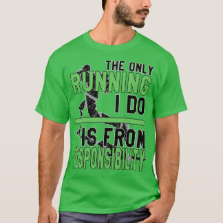 Grappig rennen, groen t-shirt