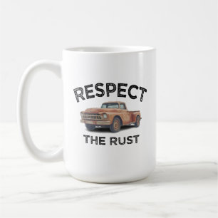 grappig RESPECT THE RUST Pick-up Truck Vader Grap Koffiemok