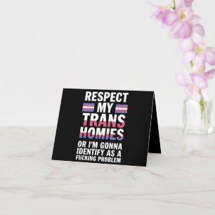 Grappig Respecteer Mijn Trans Homies Gay Pride Maa Kaart