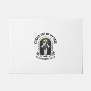 Grappig Resurrection Cave Citaat Vintage Gravure D Deurmat