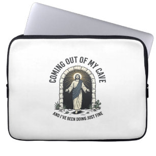 Grappig Resurrection Cave Citaat Vintage Gravure D Laptop Sleeve