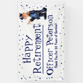 Grappig Retirement Party politieagent teken Spandoek (Verticaal)