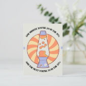 Grappig Retro 70's Briefkaart (Staand voorkant)