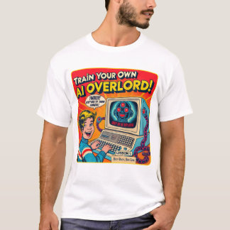 Grappig Retro AI T-shirt Train je eigen AI Overlor
