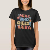 Grappig Retro Bloem Ontwerp met Polka Dot Letters T-shirt (Voorkant)