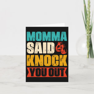 Grappig Retro Boxing Quote Kaart