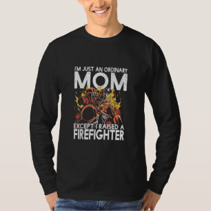 Grappig Retro Brandweerman Mam T-shirt