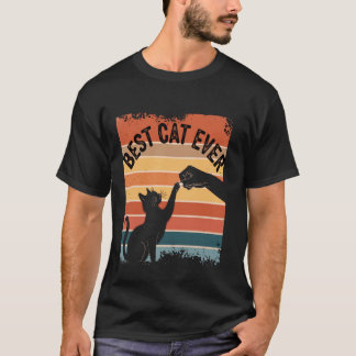 Grappig Retro Daddy Cat Bump Fist Beste Cat D T-shirt