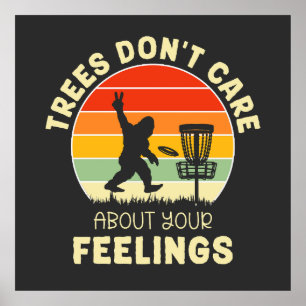 Grappig Retro Disc Golf ontwerp Frisbee-liefhebb Poster