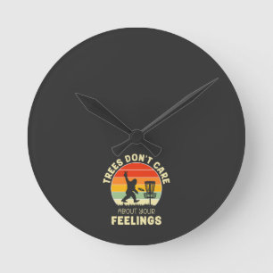 Grappig Retro Disc Golf ontwerp Frisbee-liefhebb Ronde Klok