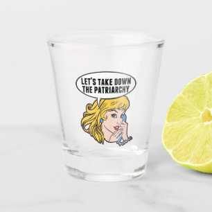 Grappig Retro Feministische Pop Art Anti-Patriarch Shot Glas