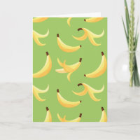Grappig Retro Geel Banaan Patroon Feest Bewerkbaar