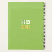Grappig Retro Geel Banaan Patroon Feest Bewerkbaar Planner (Achterkant)