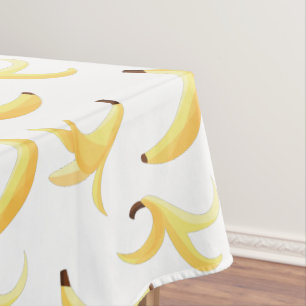 Grappig Retro Geel Banaan Patroon Feest Bewerkbaar Tafelkleed