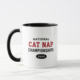 Grappig Retro Katten Slaap Kampioenschap Humor Nie Mok