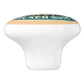 Grappig retro kip kont grap ontwerp keramische knop (Zijkant)