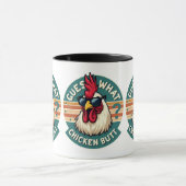 Grappig retro kip kont grap ontwerp mok (Midden)