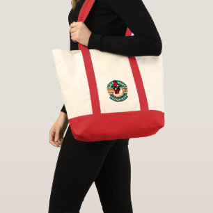 Grappig retro kip kont grap ontwerp tote bag