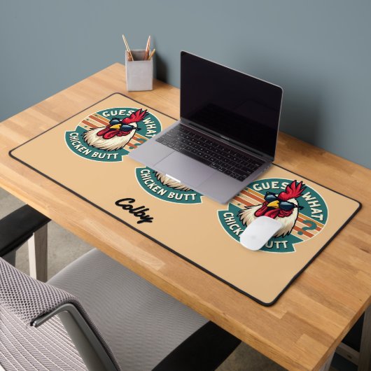 Grappig Retro Kippenkont Grappenontwerp Bureaumat (Kantoor 2)