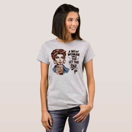 Grappig Retro Meisje T-shirt – Sassy & Witty (Voorkant volledig)